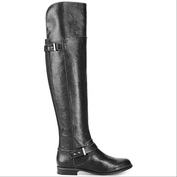 Black Chic Versatile Over The Knee Cuffed Boots - Picture 3 of 5